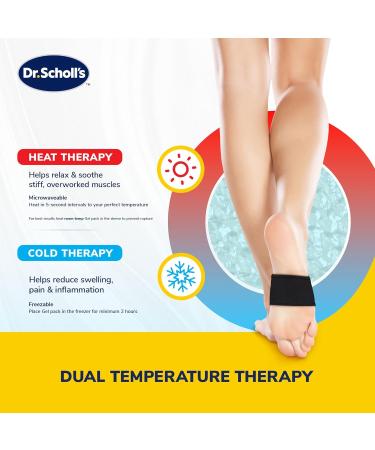 Dr. Scholl's Hot & Cold Adjustable Arch Sleeve for Custom Foot Support & Pain Relief - Lightweight Dual Temperature Therapy - Buy Online on GoSupps.com