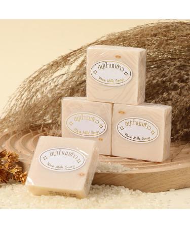 3 Pcs Jabon Aclarante de Arroz Thai Rice Soap Original Thai Handmade Soap Rice Milk Soap Thailand Whitening Soap for Face and Body - Buy Online on GoSupps.com