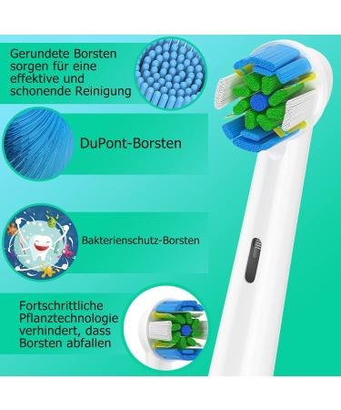 WENS Sensitive Plug-In Brushes for Oral-B Electric Toothbrushes - Compatible with PRO1000/2000 8 Pack (2 Sensitive 2 Precision 2 Flow 2 Cross) - Buy Online on GoSupps.com