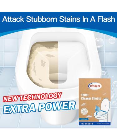 Eco-Friendly Toilet Cleaner Strips | 120 Quick Foaming Sheets - Biodegradable Plastic-Free Ocean Dew Scent - Buy Online on GoSupps.com