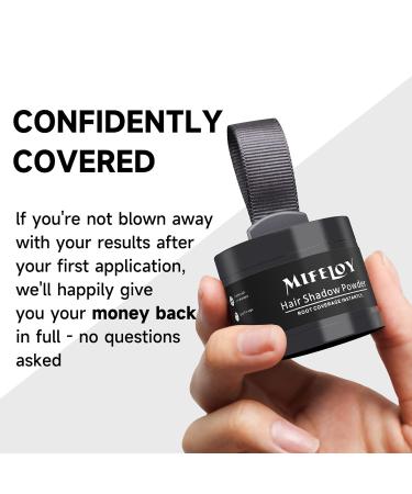 Shop Mifeloy Hairline Powder with Mirror & Sponge - Dark Gray Invisible Concealer for Hair | Waterproof Instant Makeup for Men & Women - Buy Online on GoSupps.com