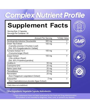 Rasav NAD Supplement 10-in-1 Extra Strength NAD Resveratrol with CoQ10 Urolithin A Green Tea Extract & ALA NMN Supplement Alternative for Women & Men - Buy Online on GoSupps.com