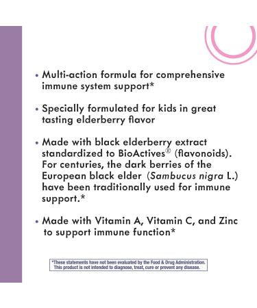 Nature's Way Sambucus for Kids - Standardized Elderberry Chewable Tablets (40 Count) - Buy Online on GoSupps.com