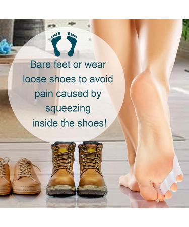 Soft Silicone Little Toe Separator - 8 Pairs | Breathable 3-Hole Overlapping Toe Protector for Scuff Protection - Buy Online on GoSupps.com