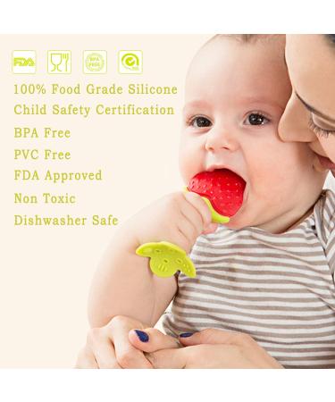 NEPAK 10 Pack Fruit Shaped Silicone Baby Teething Toys - BPA Free Teether Set for Infants - Buy Online on GoSupps.com