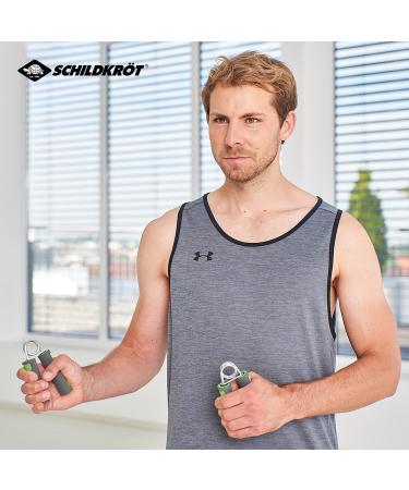Schildkr t Hand Muscle Trainer 2 Set - Finger & Hand Trainer with Foam Handles | Strengthen Grip & Wrist | 12-15kg Resistance | Climbing & Strength Training - Anthracite Green - Buy Online on GoSupps.com