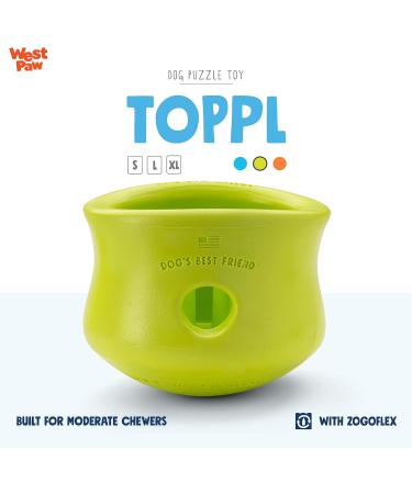 West Paw Zogoflex Toppl Denkli - Interactive Dog Puzzle Toy | Treat Dispensing & Moderate Chewers | XL Size - Buy Online on GoSupps.com