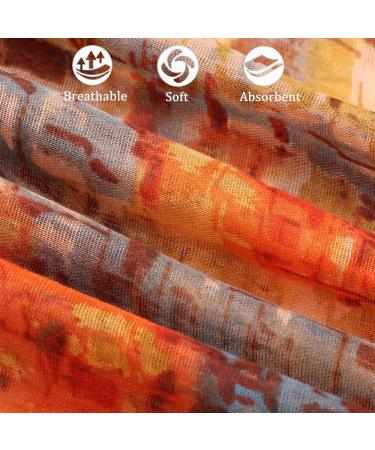 Dreshow Hair Wrap for Black Ladies - Soft Jersey Turban Headscarf & Headband Set (2 Pcs: Black/Orange) - Perfect for Long Hair & Stylish Accessories - Buy Online on GoSupps.com