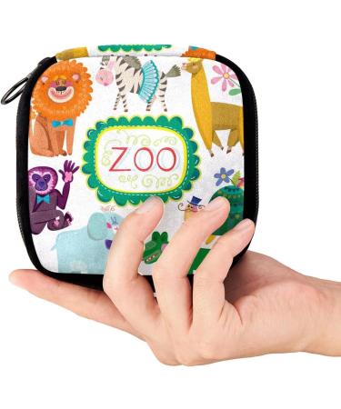 GIAPB Period Bag Sanitary Napkin Holder | Cute Cartoon Animals Makeup Pouch | Color2391 - Buy Online on GoSupps.com