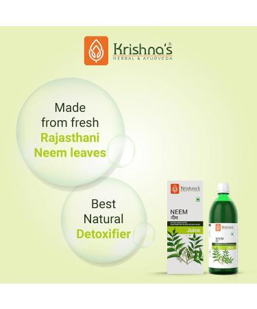Rajputana Agrico Krishnas Neem juice from fresh leaves Blood Purifier 500ml Pack of 2 500ml Pack of 2 - Buy Online on GoSupps.com