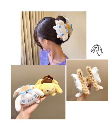 Kawaii Plush Hair Claw Clips for Women and Girls - Non-Slip Strong Hold Hair Barrettes - Cute Cartoon Hairpins in Yellow - Hair Accessories for Thick, Thin, and Long Hair - Buy Online on GoSupps.com