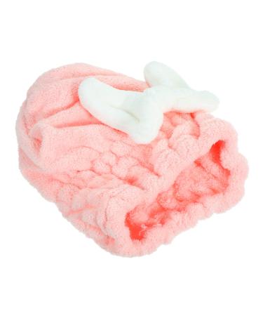 Healeved Shower Cap Bath Supplies Dry Hair Cap Fast Drying Bath Cap Practical Hair Towel Water-Absorption Hair Towel Fast Dry Hair Turban Head Bath Cap Comfortable Head Towel Head Towel Hat Pink