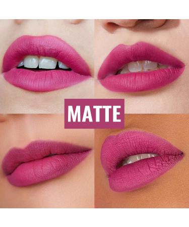 Oulac Liquid Matte Lipstick Berry Lip Color Long Lasting Lipsticks for Women High-Pigmented Lightweight Creamy and Melting Texture Vegan & Clean Beauty Pink Rose Lip 4.5ml (M10) Punky Kiss Punky Kiss (M10) - Buy Online on GoSupps.com