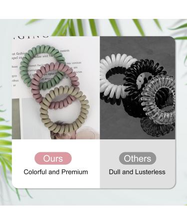 Jesslab Spiral Hair Ties - 10 Pcs Traceless Plastic Coil Ponytail Holders for Women & Girls - No Damage Hair Accessories Color Sorted (#26) - Buy Online on GoSupps.com