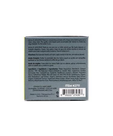Johnny B Pliable Clay Molding Paste 3 oz. - Strong Hold Hair Styling Product - Buy Online on GoSupps.com