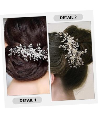 minkissy Wedding Hair Accessories Hair Clips Hair Barrettes Tiara Hair Pin Bride Hairpin Bridal Hair Accessory Girl Headpiece Bride Headpieces for Wedding Hair Comb Rhinestones Leaf Women's - Buy Online on GoSupps.com