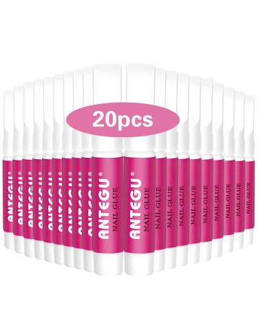 20 pcs Nail Glue for Acrylic Nails, Professional Long Lasting Professional Nail Tip Glue for Press on Nails,Adhesive Super Bond for Acrylic Nails Tips