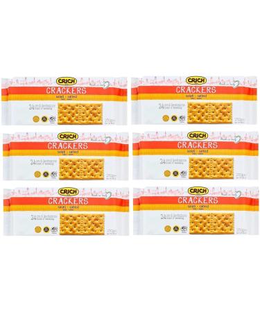 Crich Crackers Salati Pack of 6 salty crackers crackers with salt grains and sourdough 250 g each pack contains 10 individual portions + 1 can of peach yoga iced tea 330 ml - Buy Online on GoSupps.com