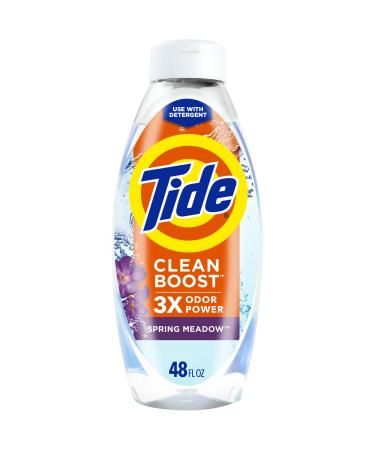 Tide Clean Boost Fabric Rinse Removes Odours and Residues Safe on All Fabrics Free of Dyes and Heavy Perfumes Spring Meadow Scent 1.43L 1.42 l (Pack of 1)