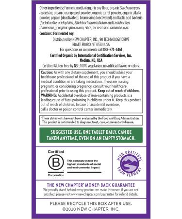 New Chapter Women's Multivitamin + Immune Support | 24 Count | Fermented with Whole Foods & Probiotics | Iron, B Vitamins, Organic Non-GMO Ingredients - Buy Online on GoSupps.com
