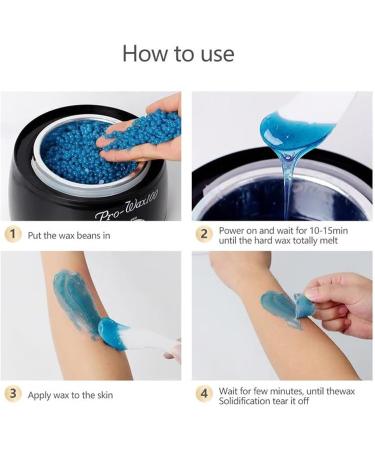 Hard Wax Beads 2PCS Hair Removal Wax Beans for Sensitive Skin Face Legs Armpit Bikini and Full Body Waxing Women MenCream - Buy Online on GoSupps.com