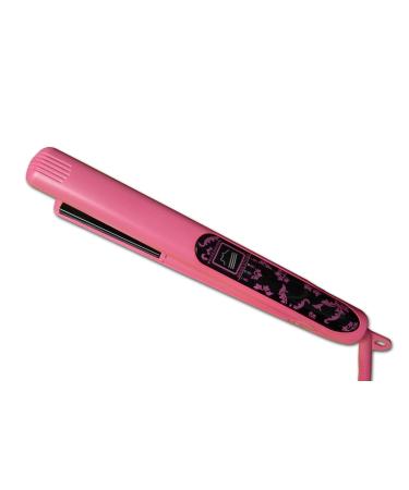 U9 Goddess Pink 1 Inch Ionic Tourmaline Ceramic Hair Straightener Flat Iron Styler Hot Pink