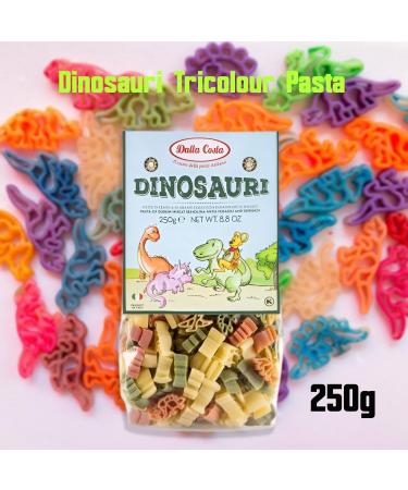 Dalla Costa Pasta Packet Pick N Mix - Choose From 5 Flavours | ABC Zoo Dinosauri Travel Teddy Tricolour-Pasta - Pack of 2 x 250g - Buy Online on GoSupps.com