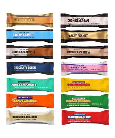 BarebeIIs-Protein Bars Variety Pack Sampler - ALL 12 FLAVORS - Protein Snacks with 20g of Protein (12 Pack)