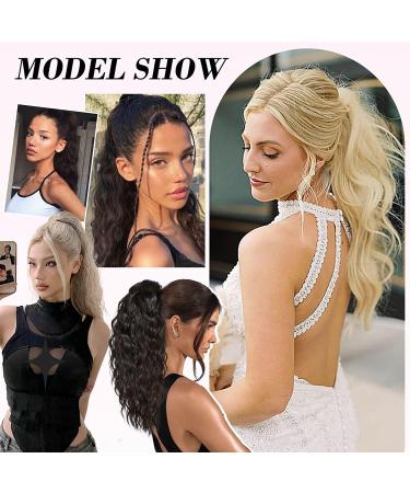 PORSMEER Ponytail Extension Claw Clip Ponytail Hair Extensions Black Natural Looking Long Curly Wavy Multi Layered Fluffy Synthetic Hairpiece for Women Girls Daily Wear or Party 18inch - Buy Online on GoSupps.com