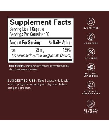 BrainMD Iron - Supports Energy, Cognitive Function & Gene Regulation - 30 Capsules - Buy Online on GoSupps.com