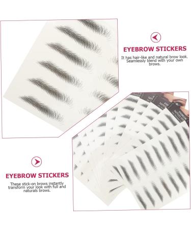 Balacoo 60 Pcs Eyebrow Stickers Make up Kit Fake Eyebrows Temporary Brow Tattoos Black Eyebrow Bionic 3d - Buy Online on GoSupps.com