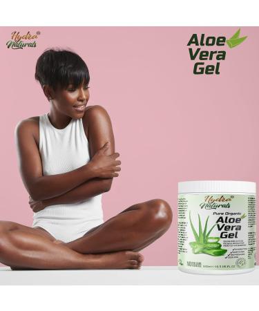 Organic Aloe Vera Gel 500ml - Face, Body, Hair, Sunburn Relief - Hydrating, Cooling, Refreshing - Vegan & Cruelty-Free - Buy Online on GoSupps.com