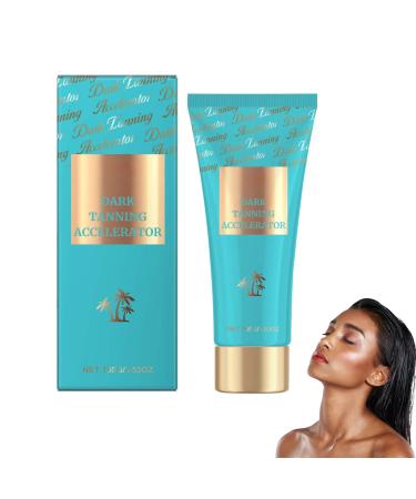 Dark Tanning Bed Lotion Accelerator - Ultra-Dark Tan Enhancer for Indoor & Outdoor Use | Fast-Acting Melanin Booster | Non-Streak Formula | 24HR Hydration | Tropical Paradise Scent | SPF-Free 1.76 Oz(Pack of 1)
