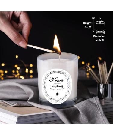 KAMMAK Scented Candles - 7.05 oz Soy Wax Berry Aroma | Aromatherapy Gifts for Men & Women | Relaxing Christmas & Housewarming Candles - Buy Online on GoSupps.com
