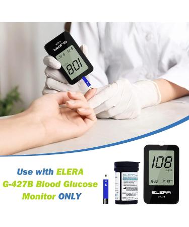 ELERA Blood Glucose Test Strips & Lancets 50 Count Pack for Diabetes - Compatible with G-427B Monitor - Buy Online on GoSupps.com