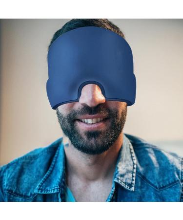 Head Gel Ice Cap U-Shaped Cooling Headache Cap - Migraine Head Pack Comfortable Stretchy Ice Cap for Migraines Tension with Cold Single Layer Blue - Buy Online on GoSupps.com