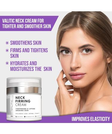 VALITIC Neck Cream - Anti-Aging Tightening & Firming Formula with Hyaluronic Acid Retinol & Vitamin C | Day & Night Cream for Sagging Skin - Buy Online on GoSupps.com