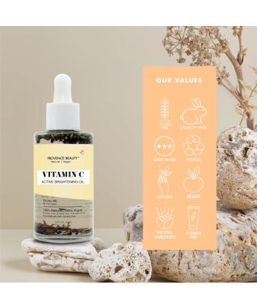 Provence Beauty Vitamin C Face Oil: Anti-Acne Serum for Dark Spots & Wrinkles - Organic Hyaluronic Acid for Men and Women - Buy Online on GoSupps.com