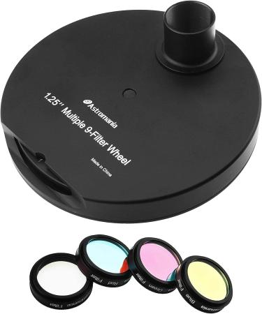 Astromania 1.25 9-Position Filter Wheel with LRGB Filter Set for Telescope - Buy Online on GoSupps.com
