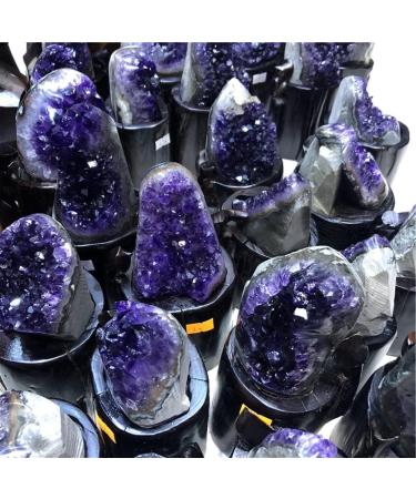 Natural Crystal Rough Natural Purple Crystal Cluster Natural Amethyst cave Decoration + Base Stones (Size : 700-800g) - Buy Online on GoSupps.com