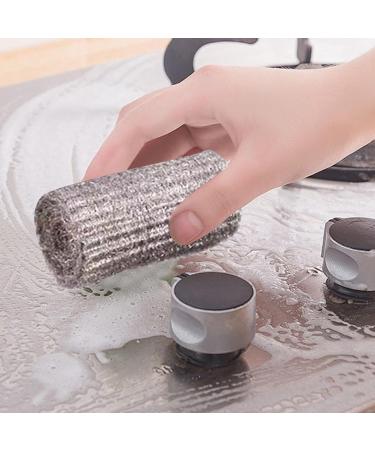 Besreey Steel Wool Scrubbers - 12X Scrubbing Scouring Pads | Multipurpose Cleaning Scrubbers Household Cleaning Tool for Kitchen Bathroom - Buy Online on GoSupps.com