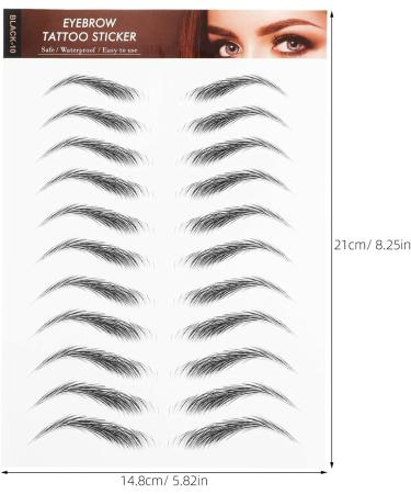 VICASKY Autocollants pour Sourcils 6D Effet Poil Poil 6 Feuilles Noir Waterproof Faux Sourcils Temporaires R alistes Transfert Facile pour Maquillage et Entretien Quotidien - Buy Online on GoSupps.com