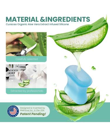 Welnove Gel Toe Separators - 8-Pack Aloe Vera Silicone Spacers for Overlapping Toes & Calluses - Bunion Corrector for Men & Women - Multi-Size Blue - Buy Online on GoSupps.com