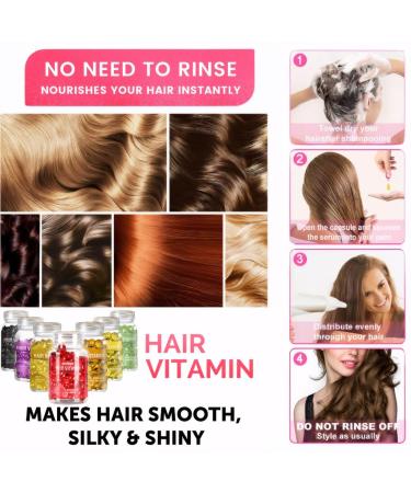 Zcvtbye Hair Treatment Serum - Argan Oil Capsules with Moroccan Macadamia & Avocado Oils | Deep Conditioner with Vitamins A C E & Pro B5 - Red DEEP REPAIR - Buy Online on GoSupps.com