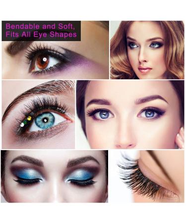 URAQT False Eyelashes 5 Pairs - 3D Natural Long Reusable Thick Lashes Set (Black) for International Shipping - Buy Online on GoSupps.com