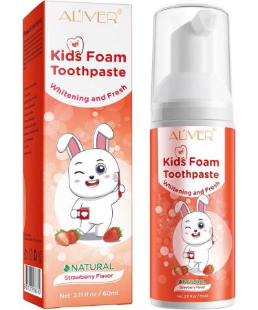 Kids Foam Toothpaste with Low Fluoride for U Shaped Toothbrush - Strawberry Flavored Toothpaste and Mouthwash for Children - Buy Online on GoSupps.com
