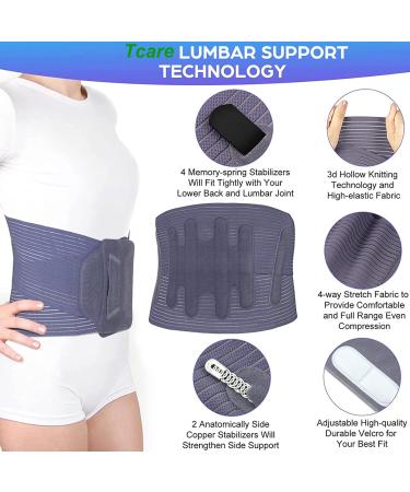 Adjustable Lumbar Back Support - Air Mesh Waist Wrap for Herniated Disc Sciatica & Scoliosis Relief - International Shipping - Buy Online on GoSupps.com