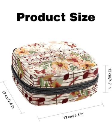 Large Capacity Storage Bags for Women's Bandages & Menstrual Cups - Stylish Blue-Gold Petals Organizer for Travel & Makeup (4.7x6.6x6.6 in) - Buy Online on GoSupps.com