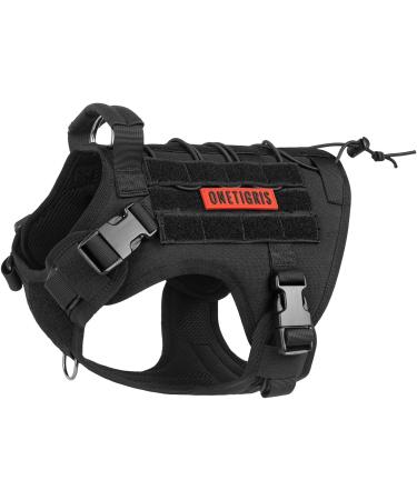 Tactical Dog Harness Vest Military Dog Harness for Large Medium Dogs No-Pull Service Dog Vest with Hook & Loop Panels Adjustable Dog Vest Harness for Walking Hiking Training(Black Medium) M Black - Buy Online on GoSupps.com