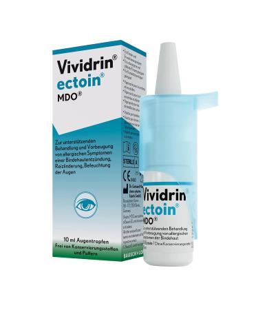 Vividrin ectoin MDO eye drops: symptom relief for allergic-irritated eyes with ectoin and hyaluronic acid 10 ml